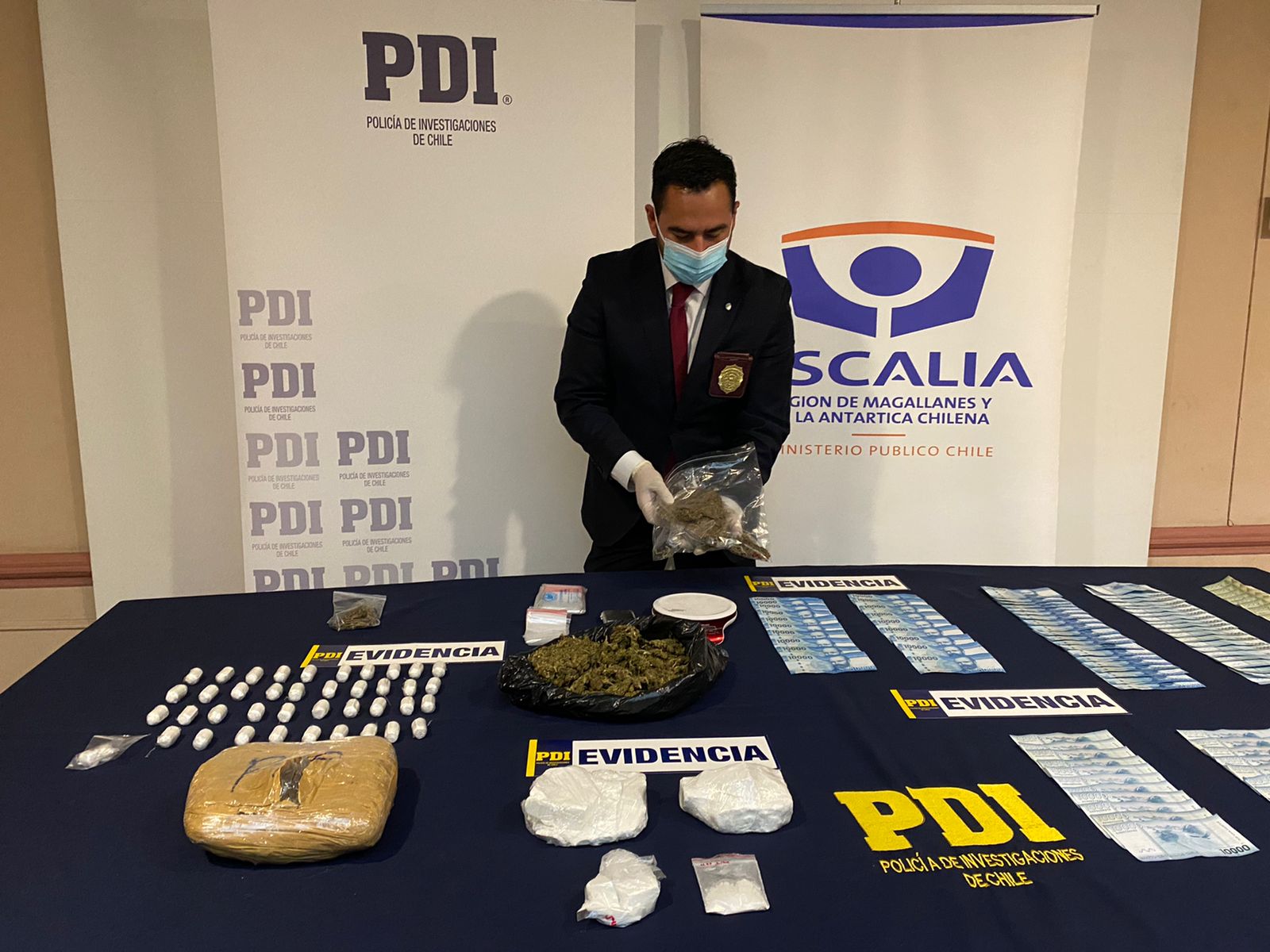 PDI Punta Arenas incauta más de 40 millones de pesos en Clorhidrato de